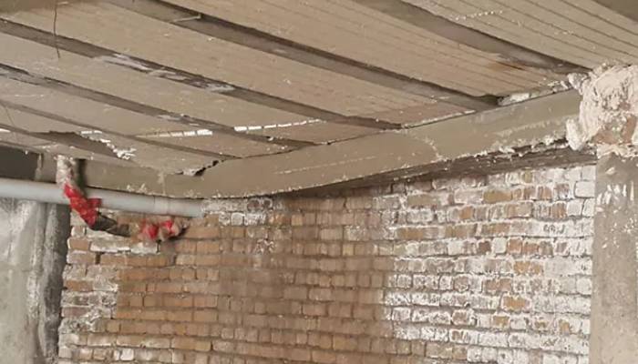 شکم دادن سقف تیرچه و بلوک