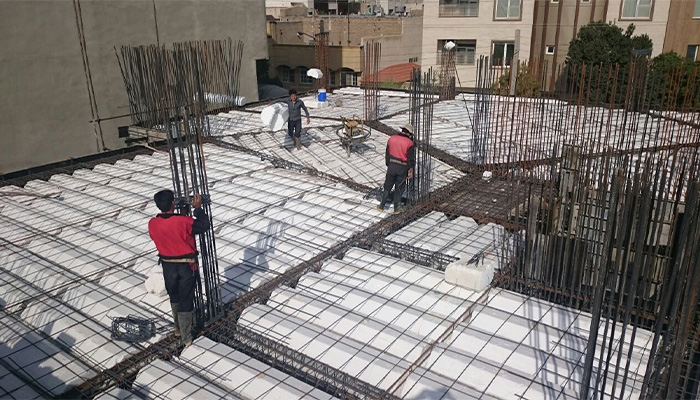 اسکلت بندی با تیرچه پیش تنیده