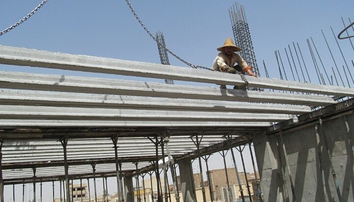 اسکلت بندی با تیرچه پیش تنیده